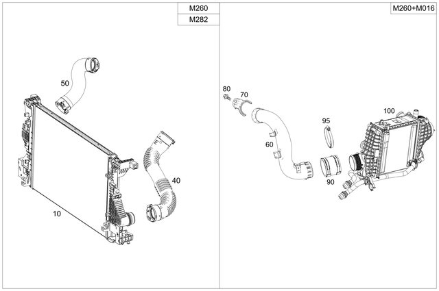 2600110700 - Radiator: Holder for Mercedes-Benz: 220a, A220, A35 AMG, CLA250, CLA35 AMG, GLA250, GLA35 AMG, GLB250, GLB35 AMG Image image