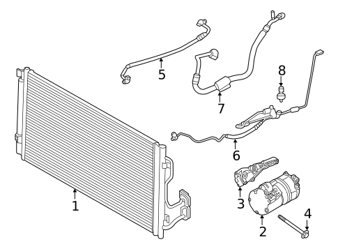 Condenser, Compressor & Lines for 2017 BMW M2 #0