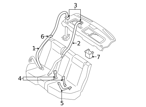Rear Seat Belts for 2005 INFINITI G35 #0