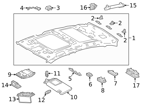 Interior Trim - Roof for 2024 Lexus LS500h #1