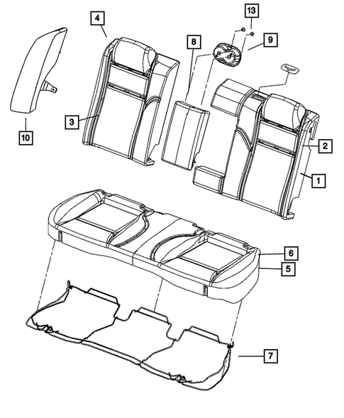 Rear Seats - Second Row for 2011 Dodge Charger #0