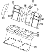 1UZ59DX9AA - Interior Trim: Rear Seat Back Cover for Mopar Image