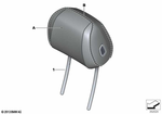 52107987053 - Individual Equipment: Head Restraint, Leather, Electric for BMW: 528i, 528iX, 535d, 535dX, 535i, 535iX, 550i, 550iX, Hybrid 5 Image image