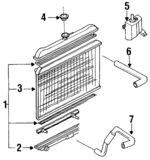 2140001G12 - Cooling System: Radiator Assembly for Nissan: 720, D21, Pathfinder Image