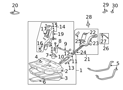 Fuel Storage for 2004 Hyundai XG350 #0