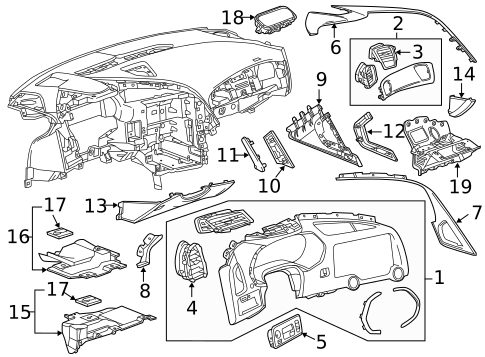 Instrument Panel Components for 2019 Chevrolet Corvette #0