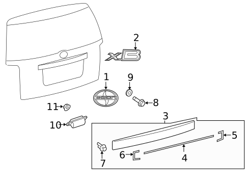 Exterior Trim - Lift Gate for 2009 Scion xB #0