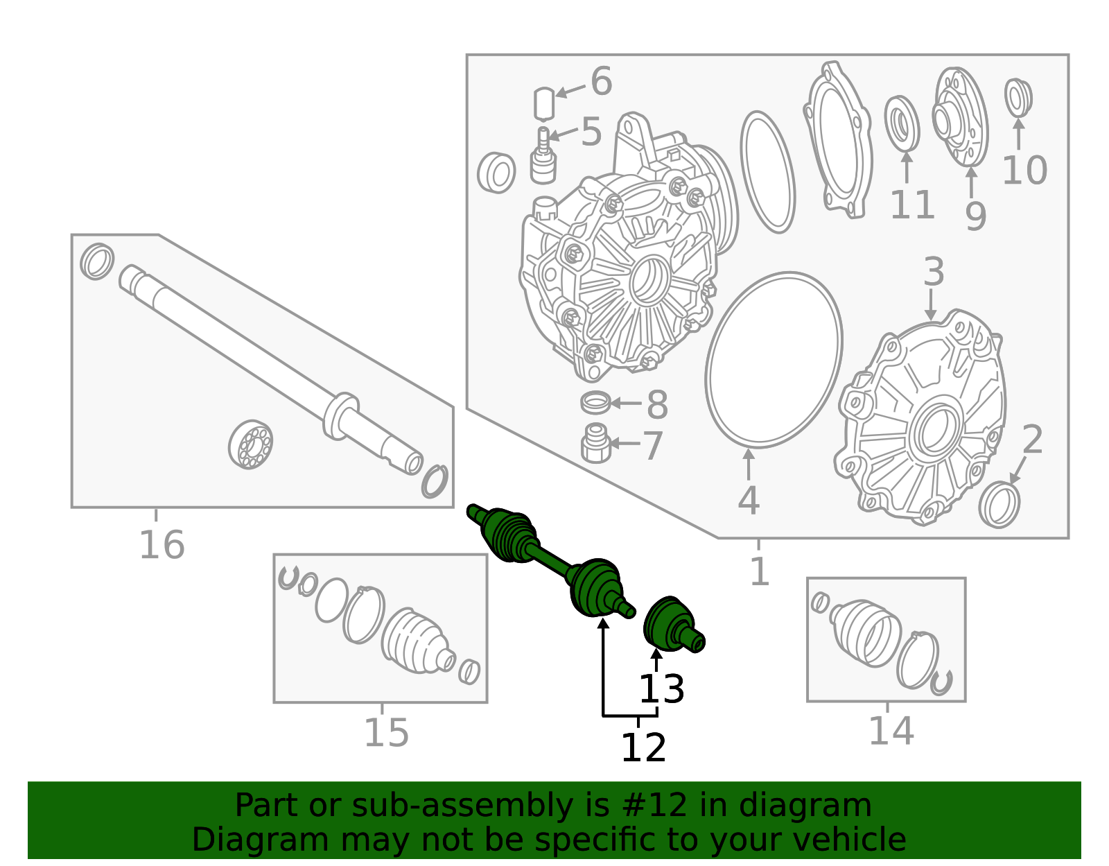 205-330-38-06-64 - Mercedes-Benz Cv Axle Assembly 2015-2018 Mercedes ...