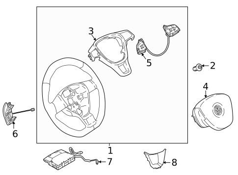 Steering Wheel & Trim for 2025 Volkswagen Taos #0