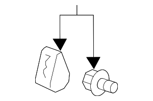 22844692 - : Passenger Side Deck Lid Strut Bracket for GM Image