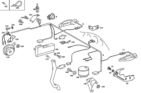 Antitheft Alarm System for 1984 Mercedes-Benz 380SE #0