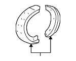 99735299304 - Brakes: Brake Shoes for Porsche: 911, 924, 928, 944, 968, Boxster, Cayman Image