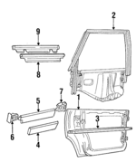 8A0833052B - Body: Door Shell for Audi: 80, 80 Quattro, 90, 90 Quattro Image