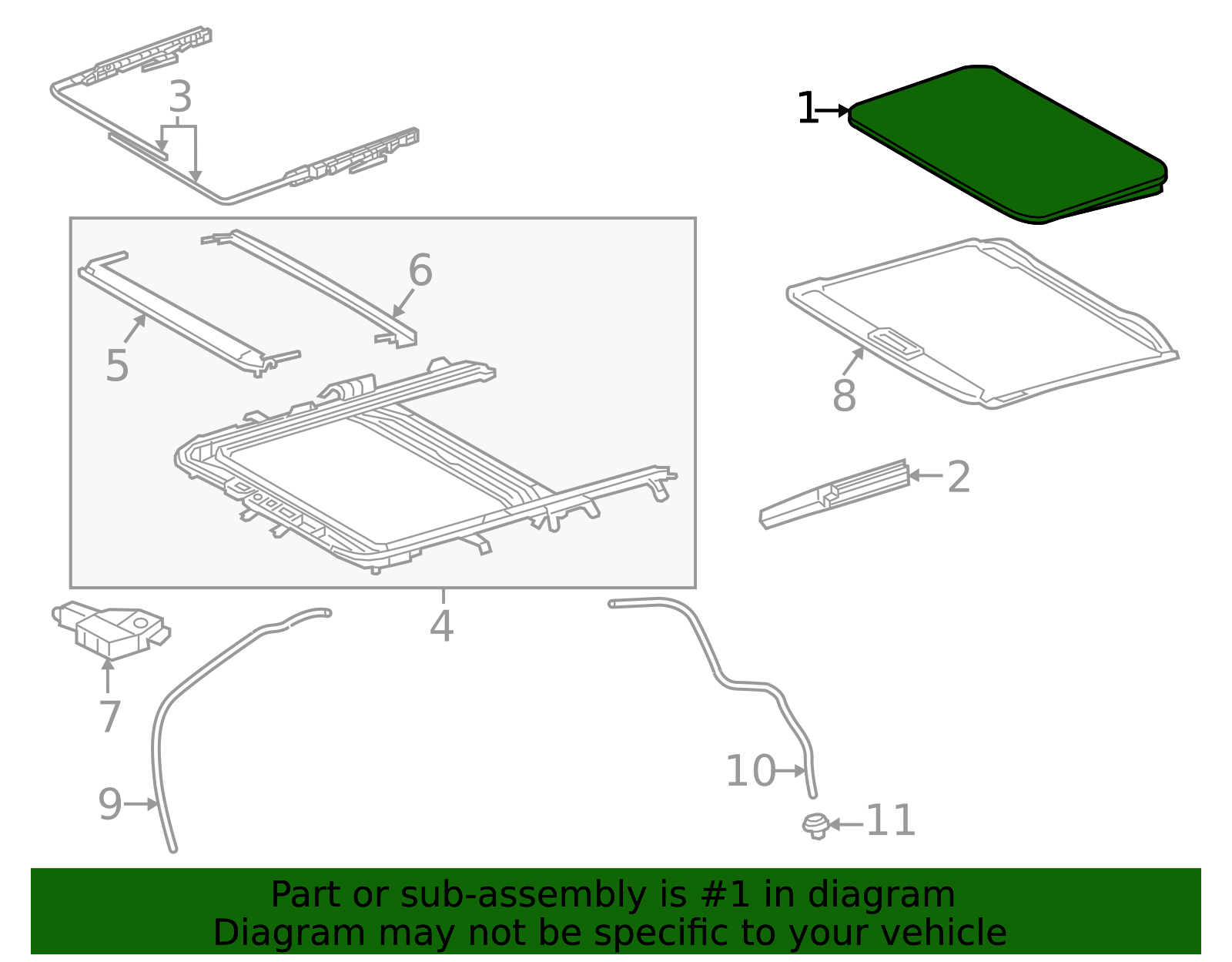 2022-2025 Lexus Sunroof Glass 63201-F6010 | OEM Parts Online