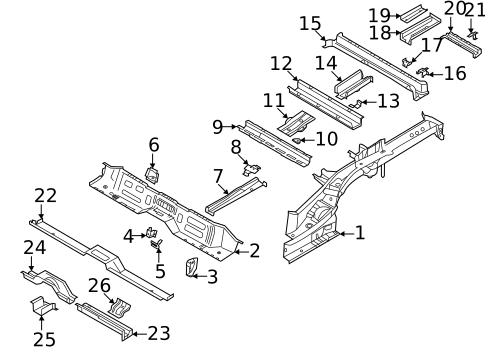 Rails & Components for 2023 Hyundai Santa Fe #0