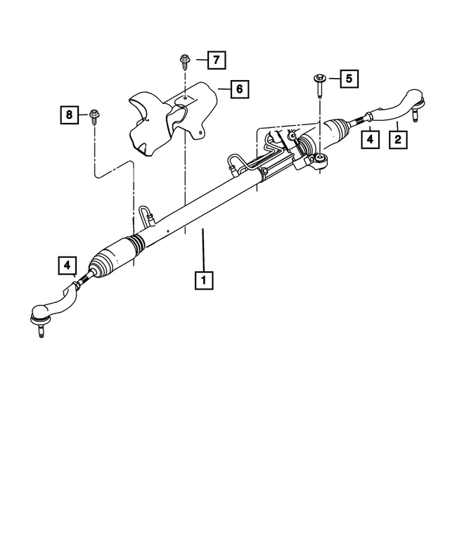 R5154526AD - Steering: Rack And Pinion Gear, Remanufactured for Mopar Image image