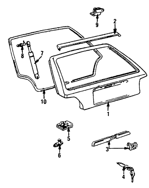 Gate & Hardware for 1986 Volkswagen Golf #0