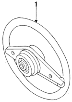E7FZ3600D - Steering: Steering Wheel for Ford: Escort, EXP, Tempo | Mercury: Lynx, Topaz Image