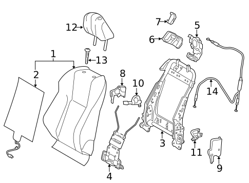 Passenger Seat Components for 2021 Lexus RC300 #0