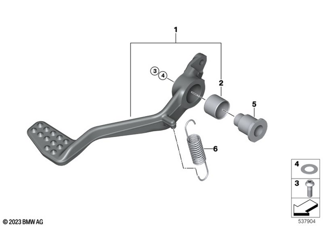 35217923119 - Pedals: Brake Pedal -  for BMW-Motorrad Image