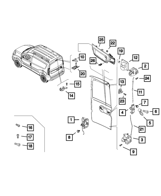 « 68398091AA – Doors, Door Mirrors and Related Parts : Manette Intérieure/loquet Tige pour Mopar Image »