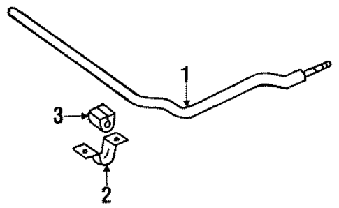 Stabilizer Bar & Components for 1988 Nissan Sentra #1