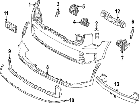 Evan-Fischer Front Driver Side Bumper Bracket For Kia Sorento 2016-2020 - Upper/Lower