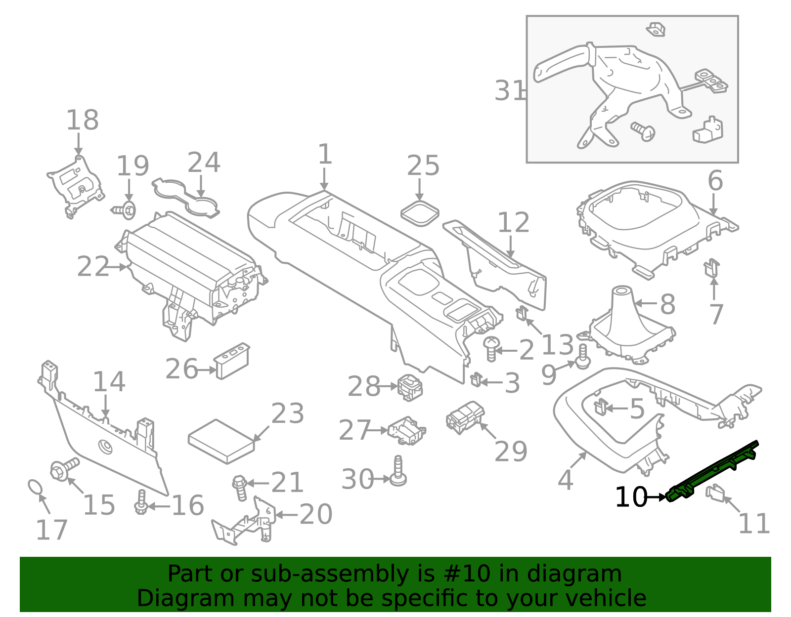 2022-2025 Subaru BRZ Trim Panel 92125CC000 | Subaru Online Parts