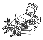 4G8800403B - Body: Body Assembly for Audi: A7 Quattro, S7 Image