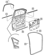55362124AF - Doors and Related Parts: Body Side Seal for Mopar Image