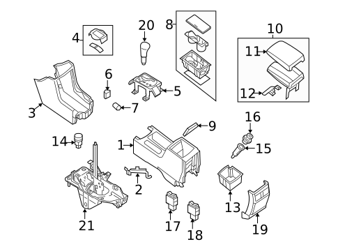 Center Console for 2007 Nissan Maxima #0