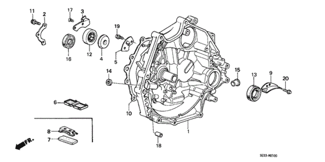 MT Clutch Housing for 1986 Honda Accord #0