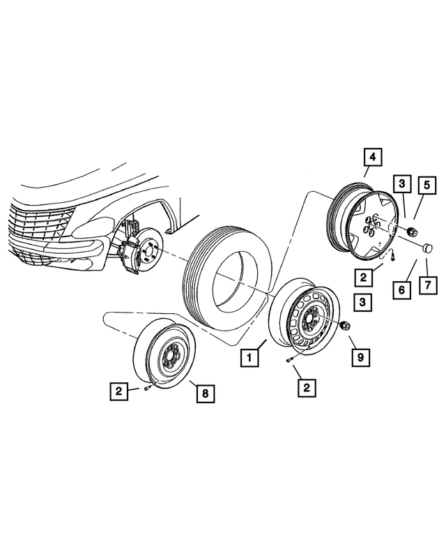 « 5272960AA –  : Aluminium Roue pour Mopar Image »