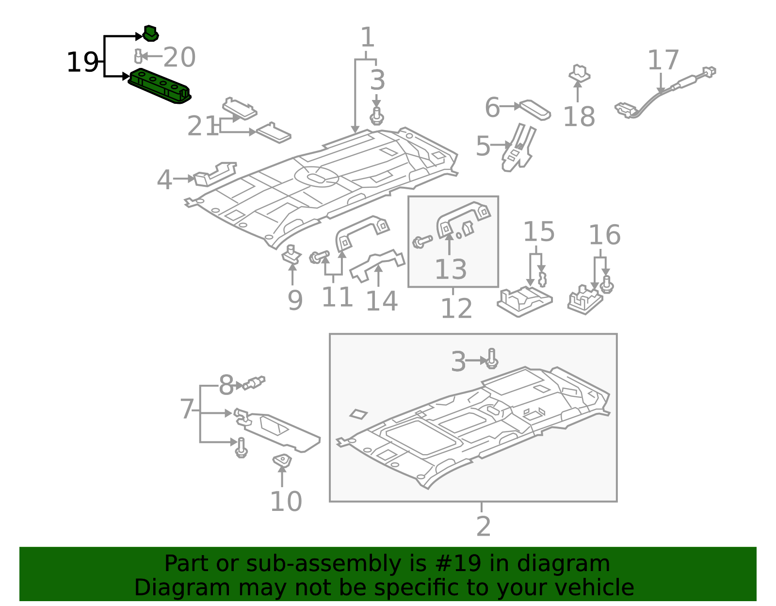 34403-S3V-A01ZB - High-Quality Dome Light for 2006-2008 Honda Pilot ...