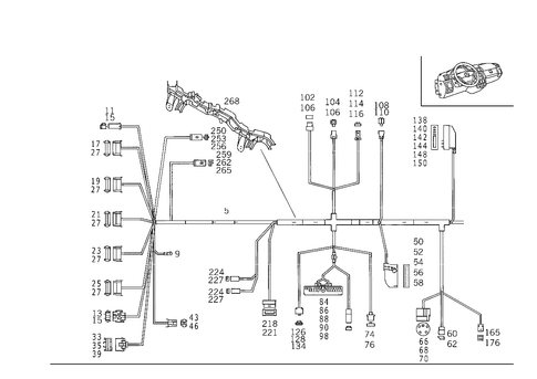Cockpit Cable Harness for 2002 Mercedes-Benz ML55 AMG #1