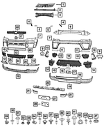 68477939AB - Frame, Bumper and Fascia: Front Bumper Beam for Mopar Image