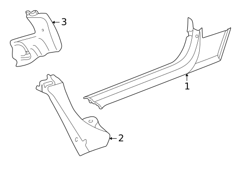 Interior Trim - Pillars for 1999 Chevrolet Corvette #0
