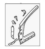 4H0809849A - Body: Outer Hinge Pillar for Audi: A8 Quattro, S8 Image