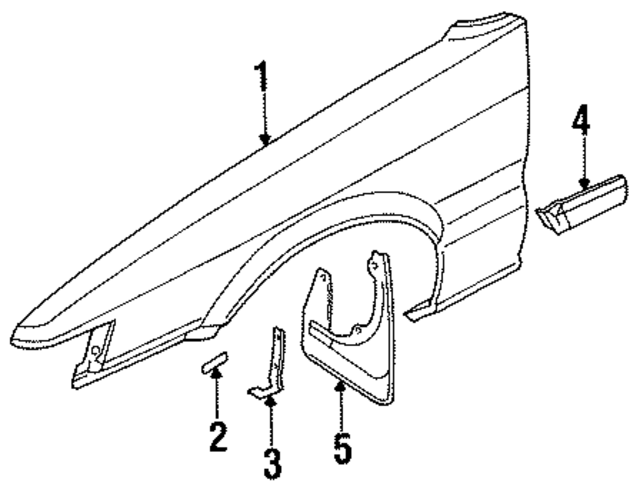 60895F6600 - : Fender Seal for INFINITI: M30 Image