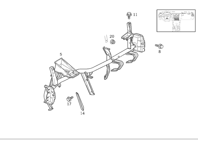2019900250 - Front Panel: Nut for Mercedes-Benz Image image