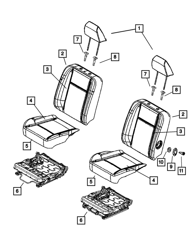5178109AA - Interior Trim: Seat Cushion Foam, Left for Mopar Image image