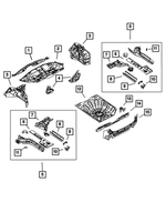 4560187AF - Body Sheet Metal Except Doors: Center Floor Pan for Mopar Image