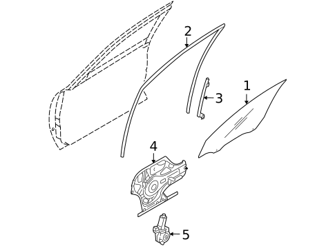 Rear Door for 2004 Kia Amanti #0