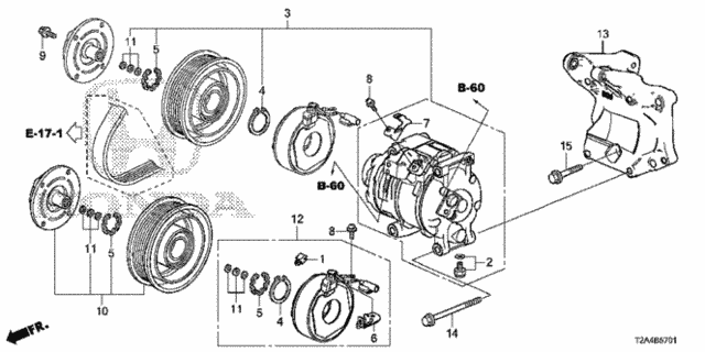 A/C Compressor (V6) for 2016 Honda Accord #0