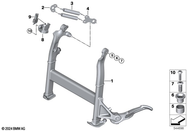 46525A73B87 - Design: Center Stand              for BMW-Motorrad Image