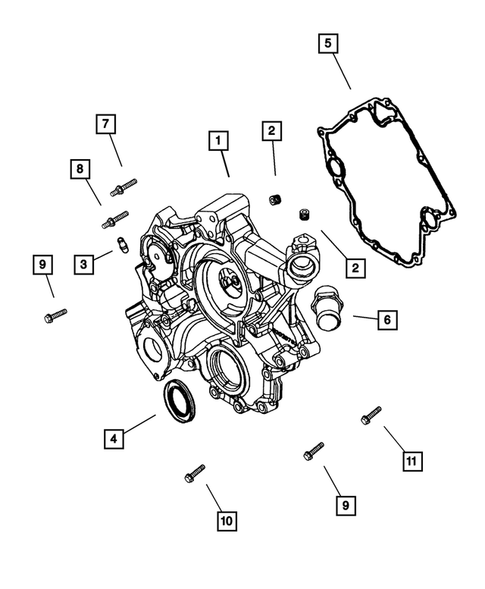 Timing Belt and Cover for 2001 Dodge Durango #1