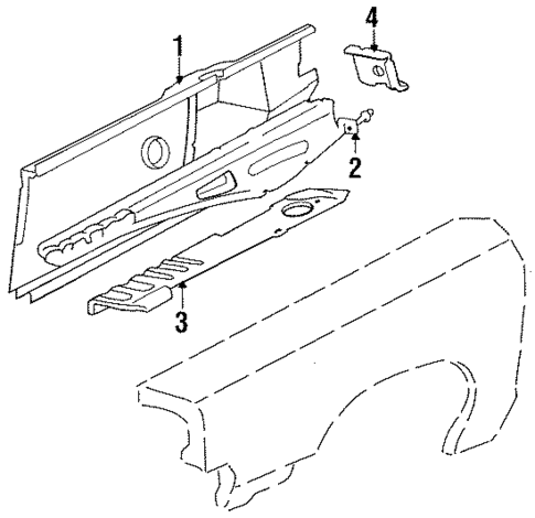 Inner Structure & Rails for 1985 Lincoln Continental #1