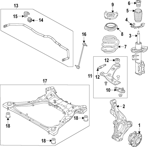 Suspension Components for 2024 Kia Sorento #1