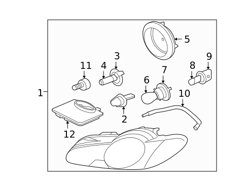 Headlamp Components for 2010 Jaguar XFR #0