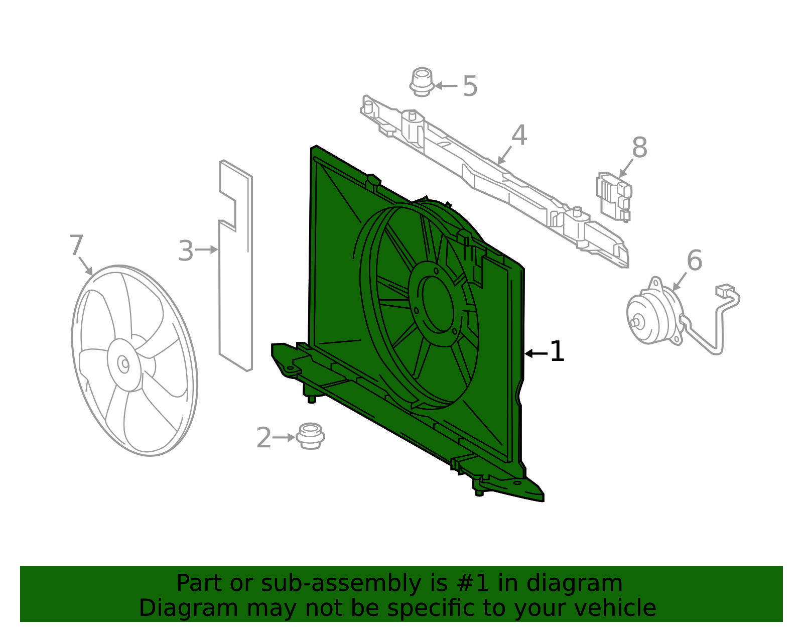 Toyota OEM Engine Cooling Fan Shroud 16711-22140 | Toyota OEM